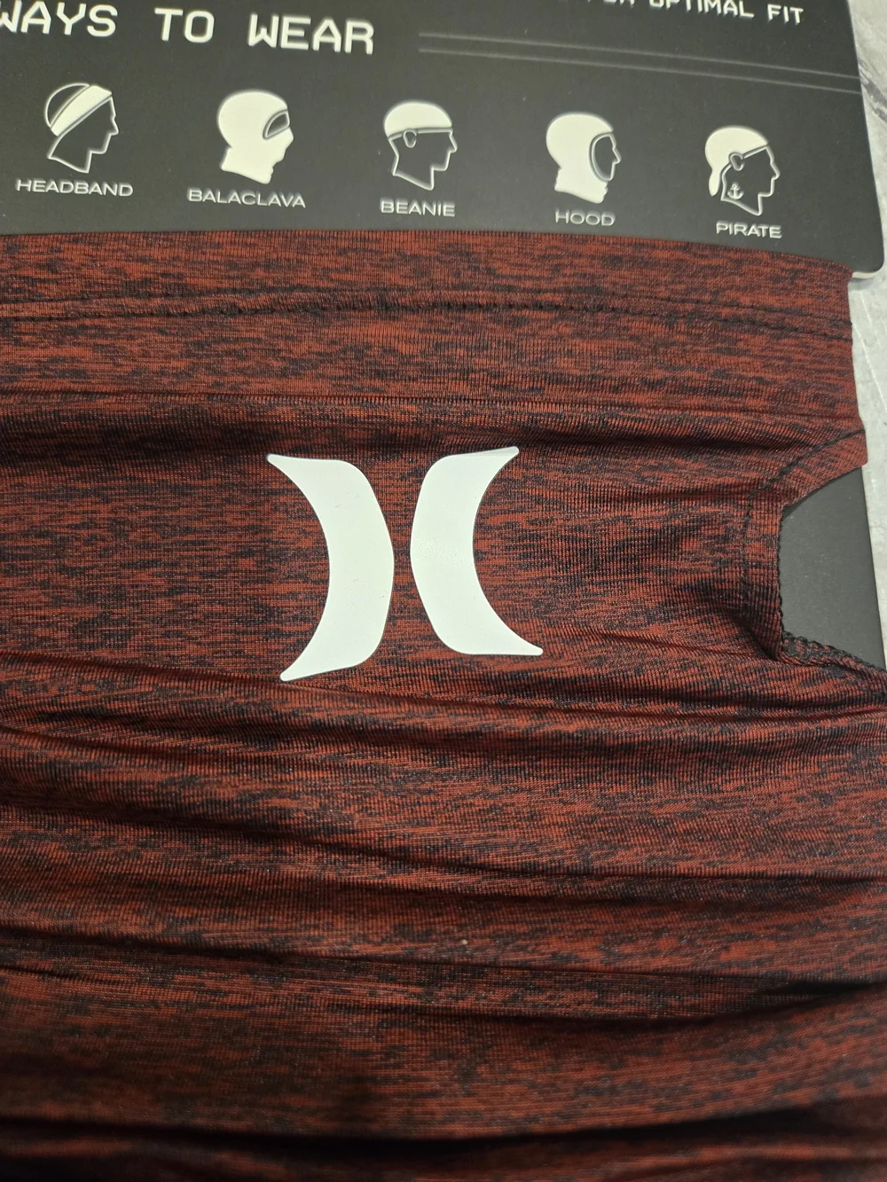 Hurley Men’s Multi-Functional Gaiter - Maroon Heather